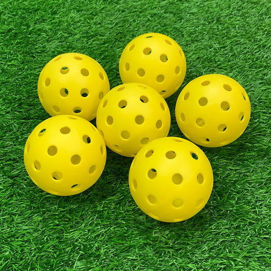 Pickleball - 74mm 40 hole 26g plastic 6 PCs
